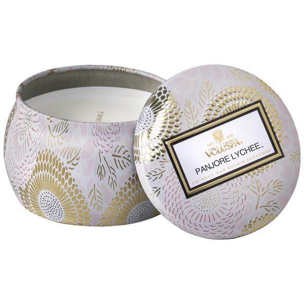 Panjore Lychee Petite Tin Candle - Kingfisher Road - Online Boutique
