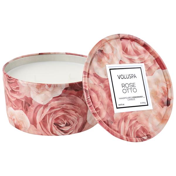 Rose Otto Tin Candle - Kingfisher Road - Online Boutique