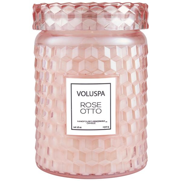 Rose Otto Large Jar Candle - Kingfisher Road - Online Boutique