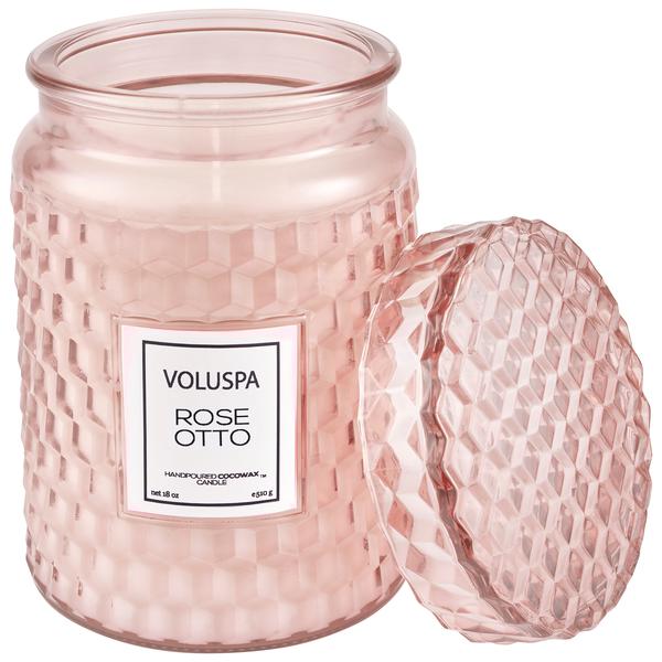 Rose Otto Large Jar Candle - Kingfisher Road - Online Boutique