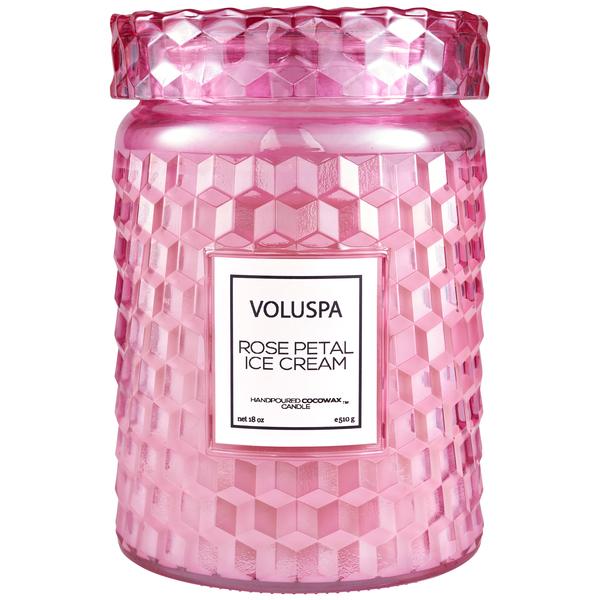 Rose Petal Ice Cream Large Jar Candle - Kingfisher Road - Online Boutique