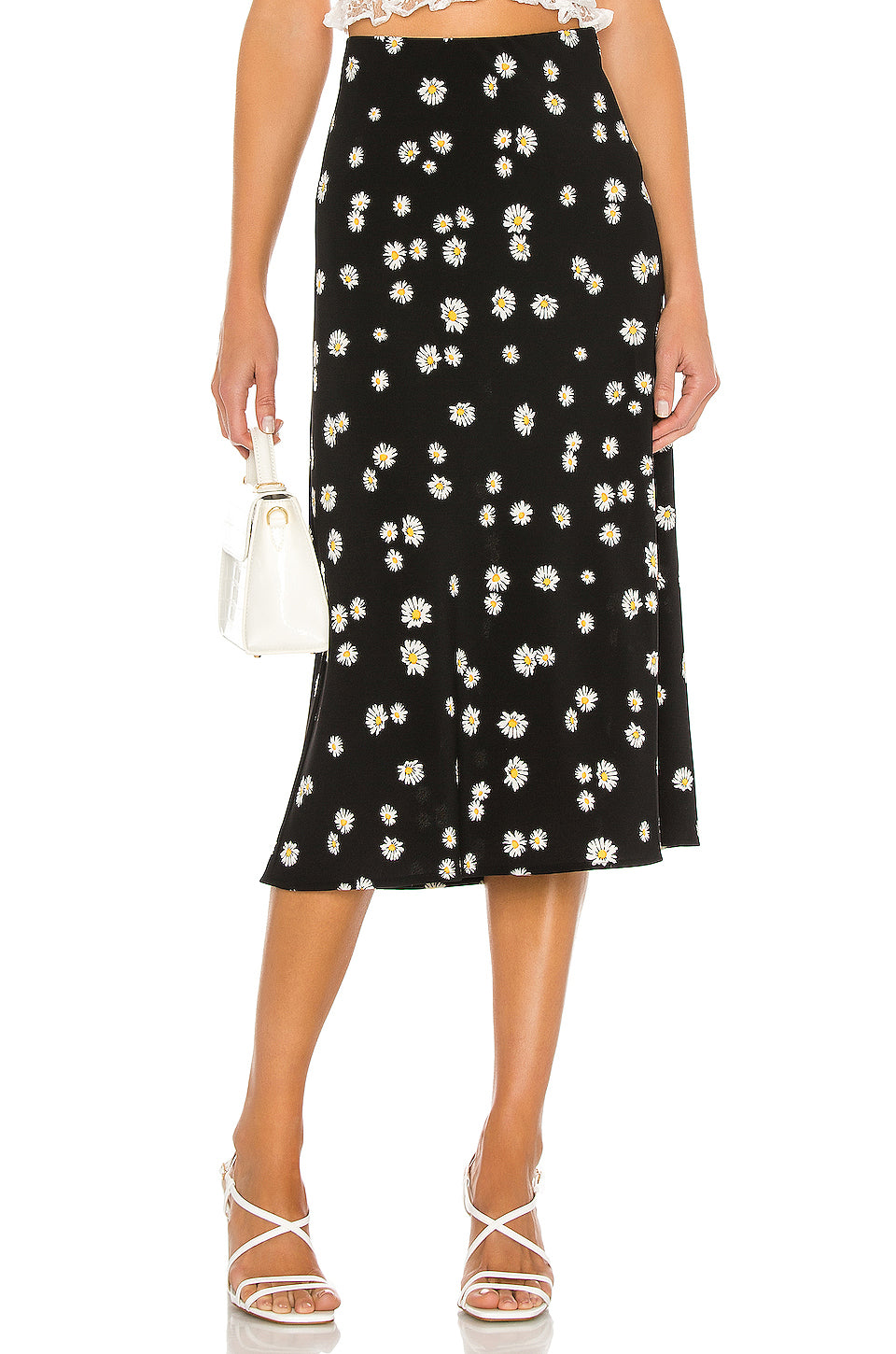 Everyday Midi Skirt Black Daisy Chain - Kingfisher Road - Online Boutique