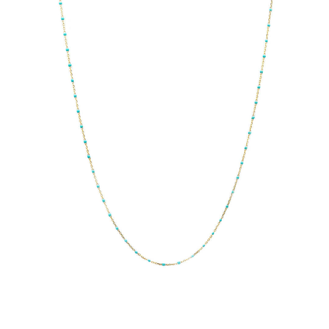Long Enamel Chain Necklace - Kingfisher Road - Online Boutique