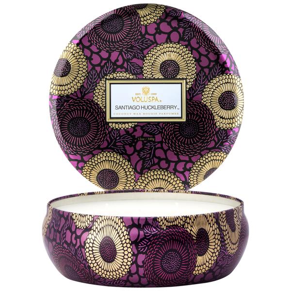 Santiago Huckleberry 3 Wick Tin Candle - Kingfisher Road - Online Boutique