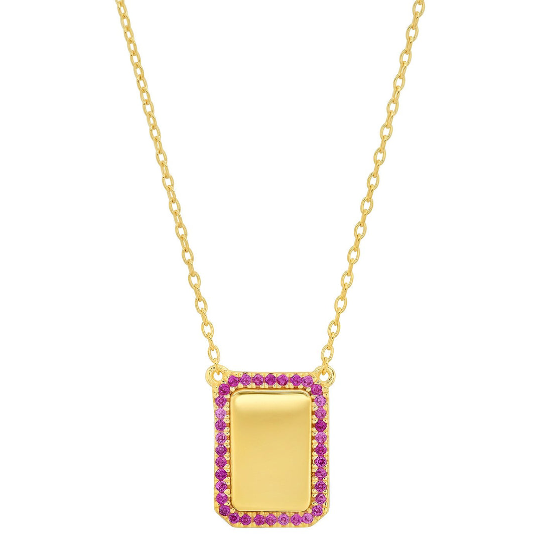 Rectangle Ruby Necklace - Kingfisher Road - Online Boutique