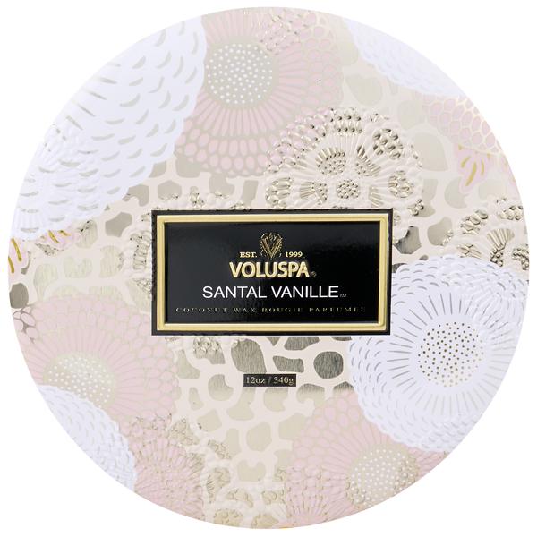 Santal Vanille 3 Wick Tin Candle - Kingfisher Road - Online Boutique