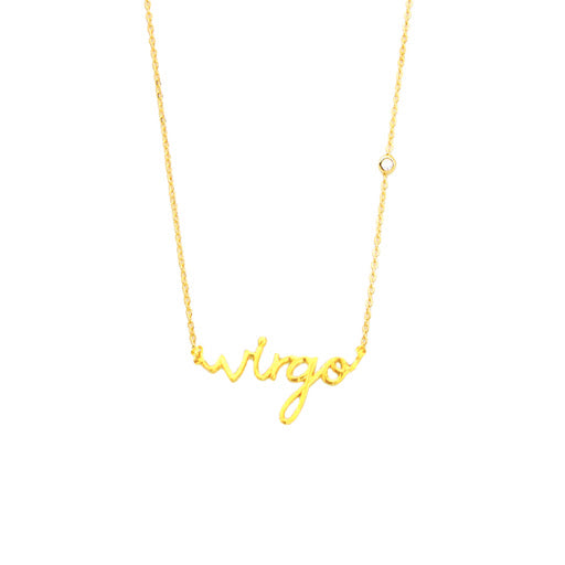 Zodiac Script Necklace - Kingfisher Road - Online Boutique