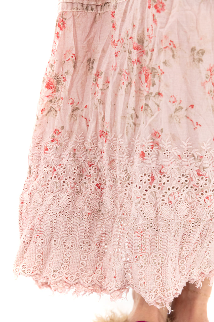 FLORAL EYELET KALI ROSE SKIRT-MOLLY - Kingfisher Road - Online Boutique