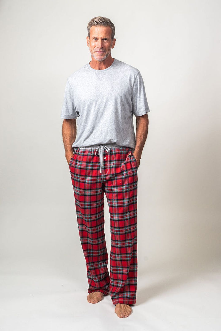 RED/MULTI STILLWATER CHECK FLANNEL PANT - Kingfisher Road - Online Boutique