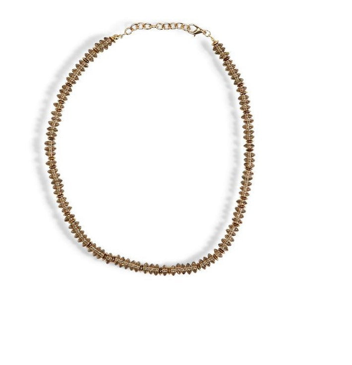 CRYSTAL BEAD NECKLACE WITH GOLD ACCENTS - Kingfisher Road - Online Boutique