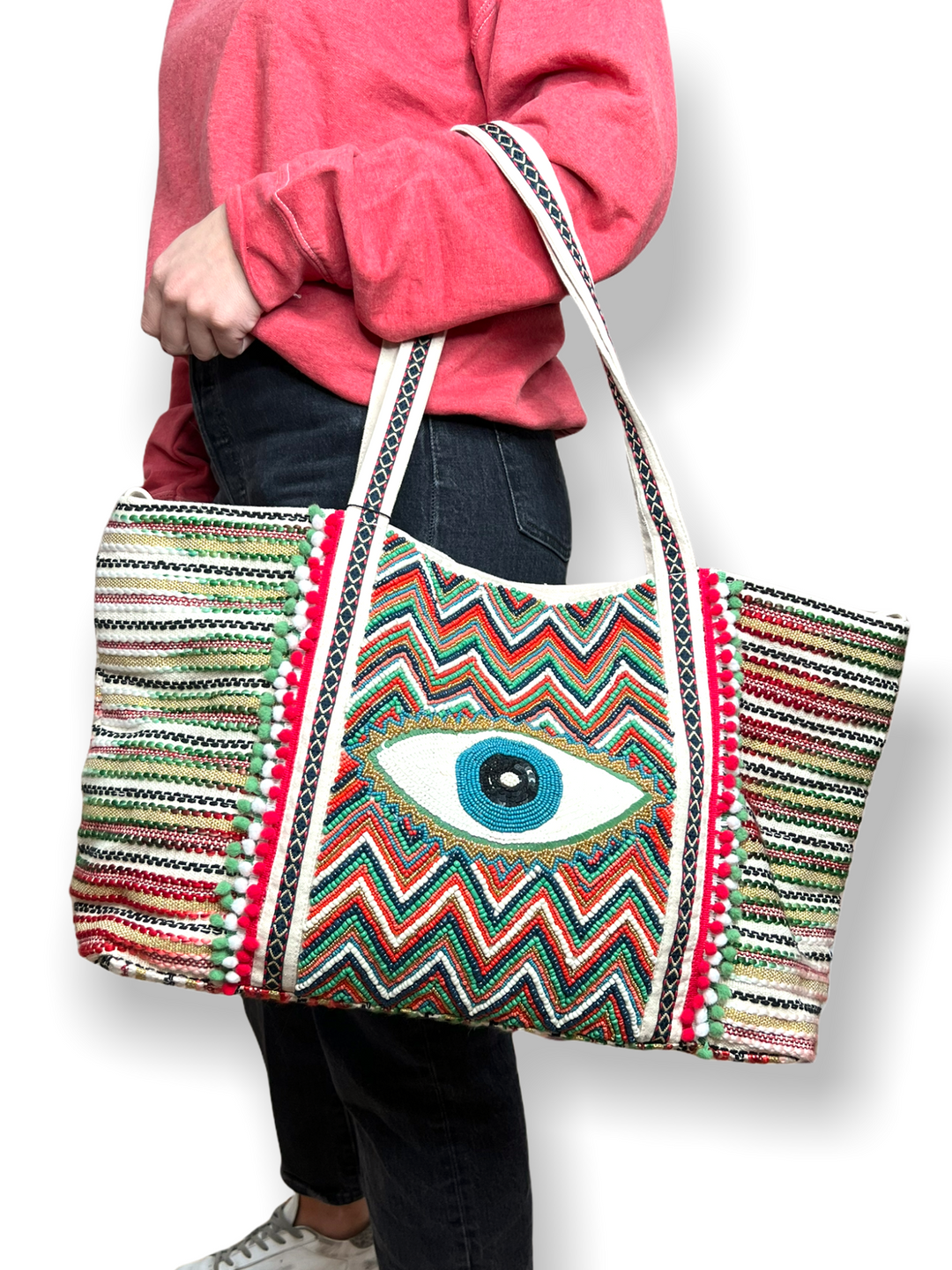 EMBERGLOW EVIL EYE TOTE - Kingfisher Road - Online Boutique