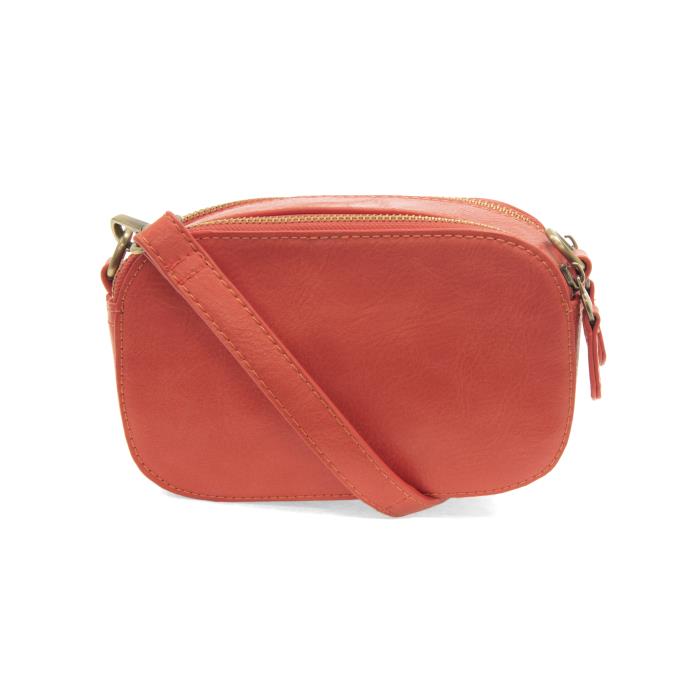 LAYNE DOUBLE ZIP MINI CAMERA CROSSBODY-CORAL - Kingfisher Road - Online Boutique