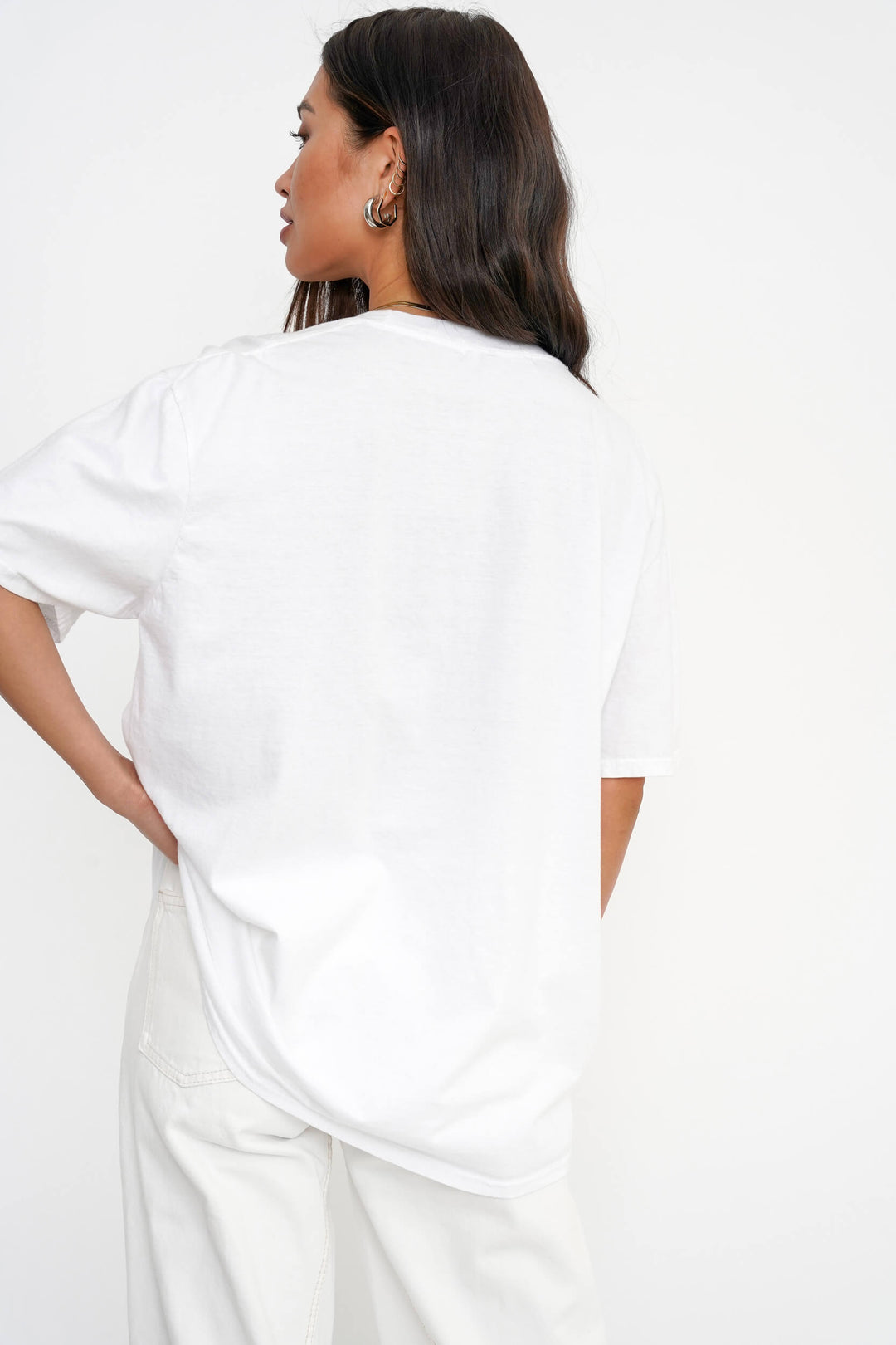 WHITE WHISKEY BUSINESS OVERSIZED TEE - Kingfisher Road - Online Boutique