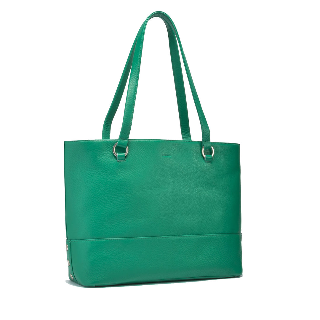 VERDANT GREEN SILVER ANDERSEN TOTE - Kingfisher Road - Online Boutique