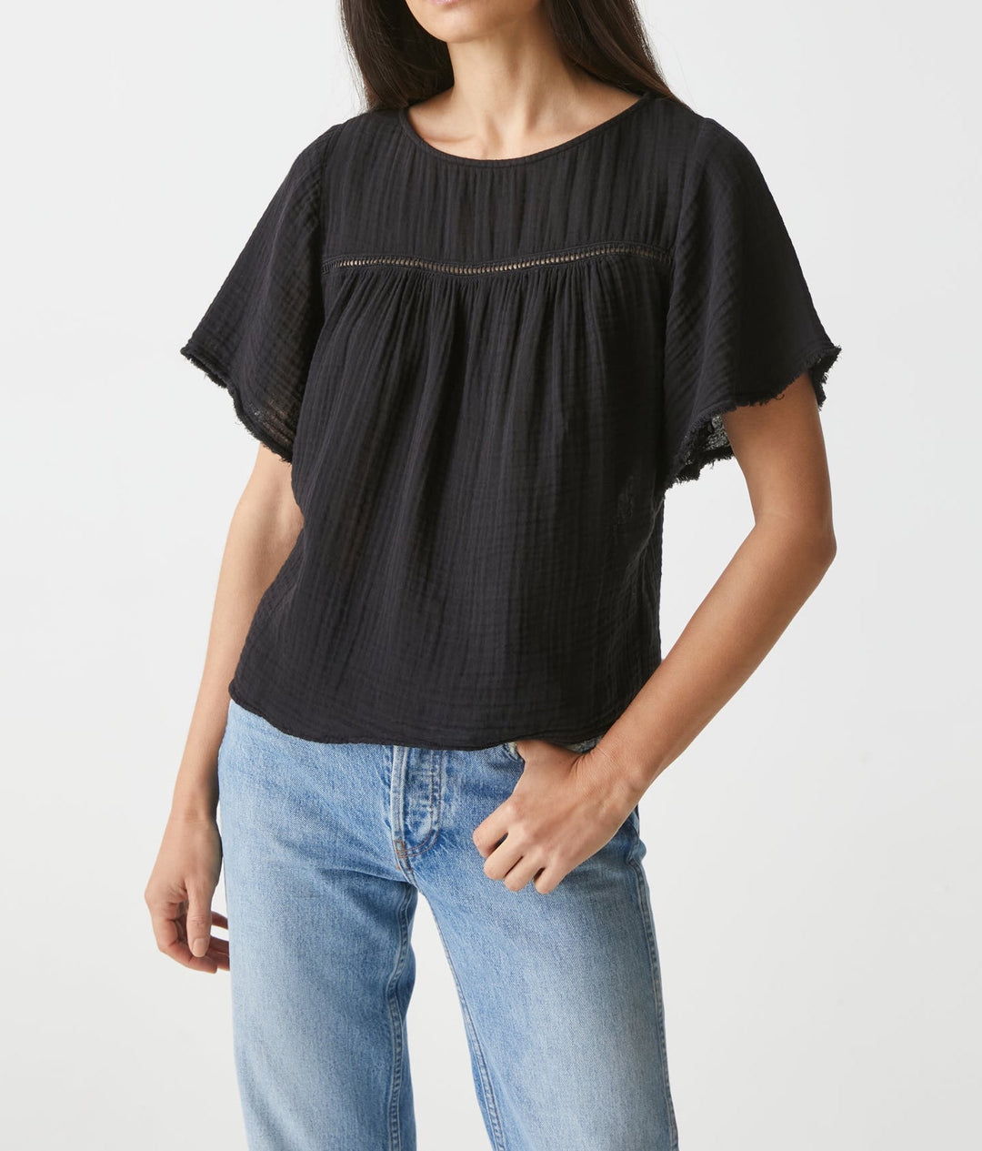LEONORA TOP - BLACK - Kingfisher Road - Online Boutique