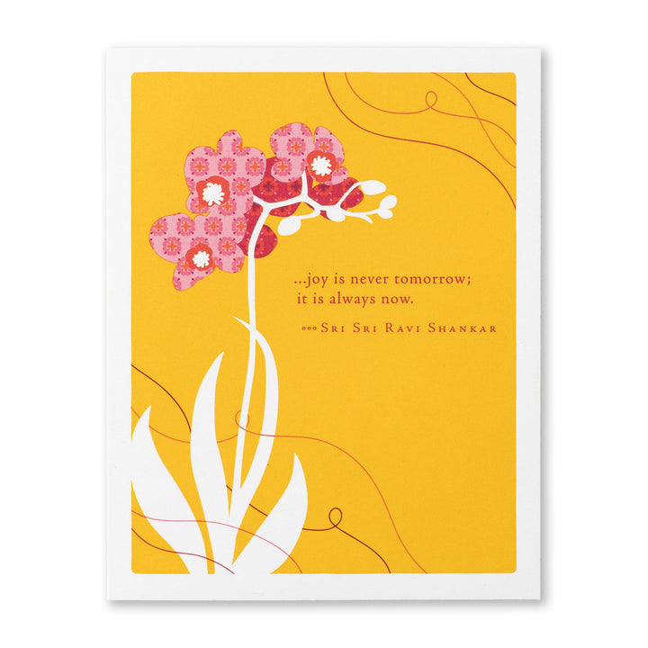 JOY IS NEVER TOMORROW CARD - Kingfisher Road - Online Boutique