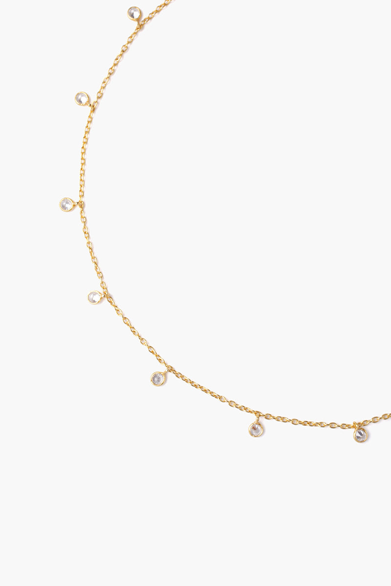 YELLOW GOLD CRYSTAL NECKLACE - Kingfisher Road - Online Boutique