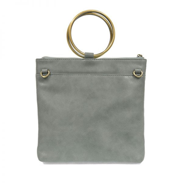 AMELIA RING TOTE BAG SILVER HANDLE-CHAMBRAY - Kingfisher Road - Online Boutique