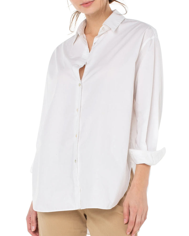 THE GREAT WHITE BUTTON-DOWN L/S TOP - BRILLIANT WHITE - Kingfisher Road - Online Boutique