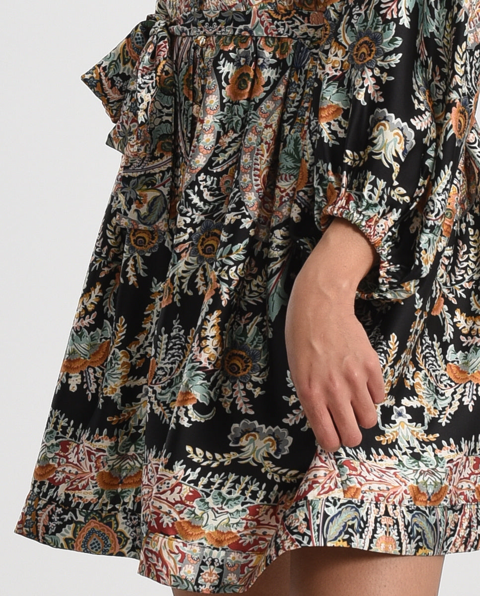 MINI BELTED SHIRT DRESS - BLACK SIGRID - Kingfisher Road - Online Boutique