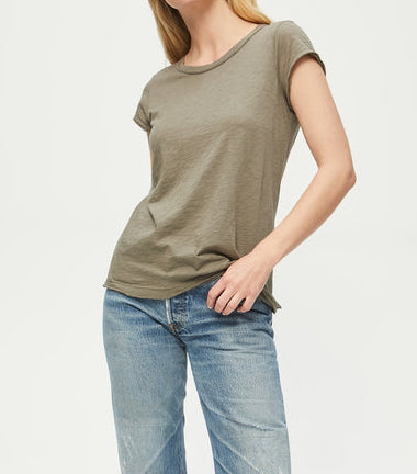 TRUDY CREW NECK TOP - OLIVE - Kingfisher Road - Online Boutique