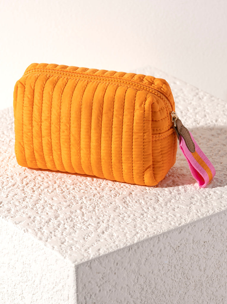 EZRA SMALL COSMETIC POUCH - ORANGE - Kingfisher Road - Online Boutique