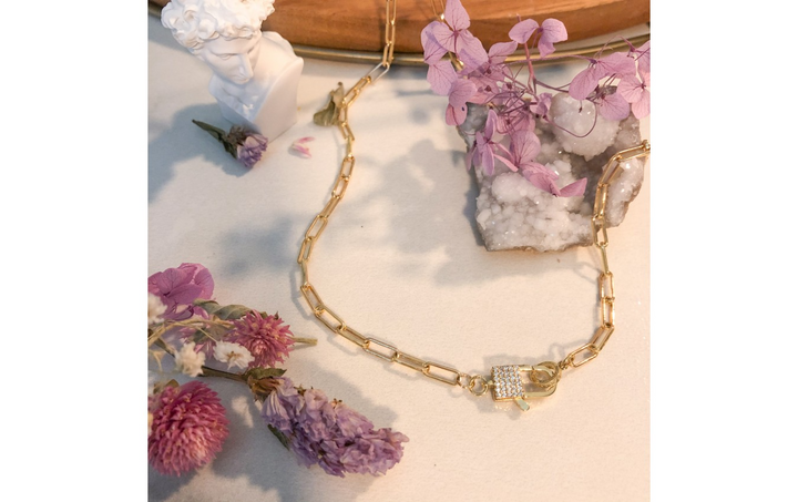 18" GLOSSY PAPERCLIP CHAIN NECKLACE - Kingfisher Road - Online Boutique