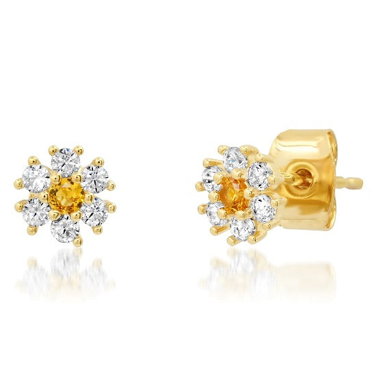 FLORAL STUD - YELLOW - Kingfisher Road - Online Boutique