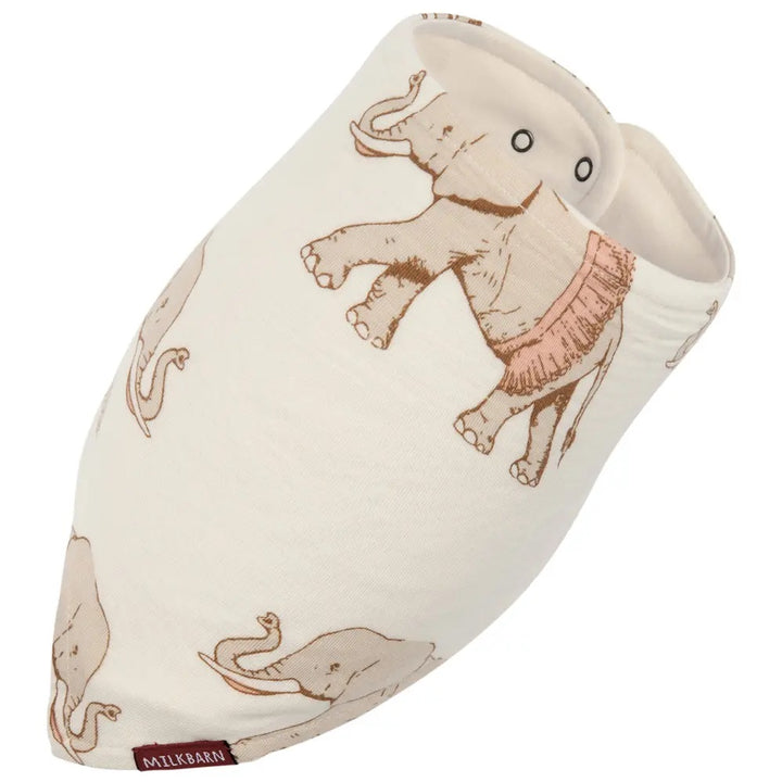 TUTU ELEPHANT BAMBOO KERCHIEF BIB - Kingfisher Road - Online Boutique