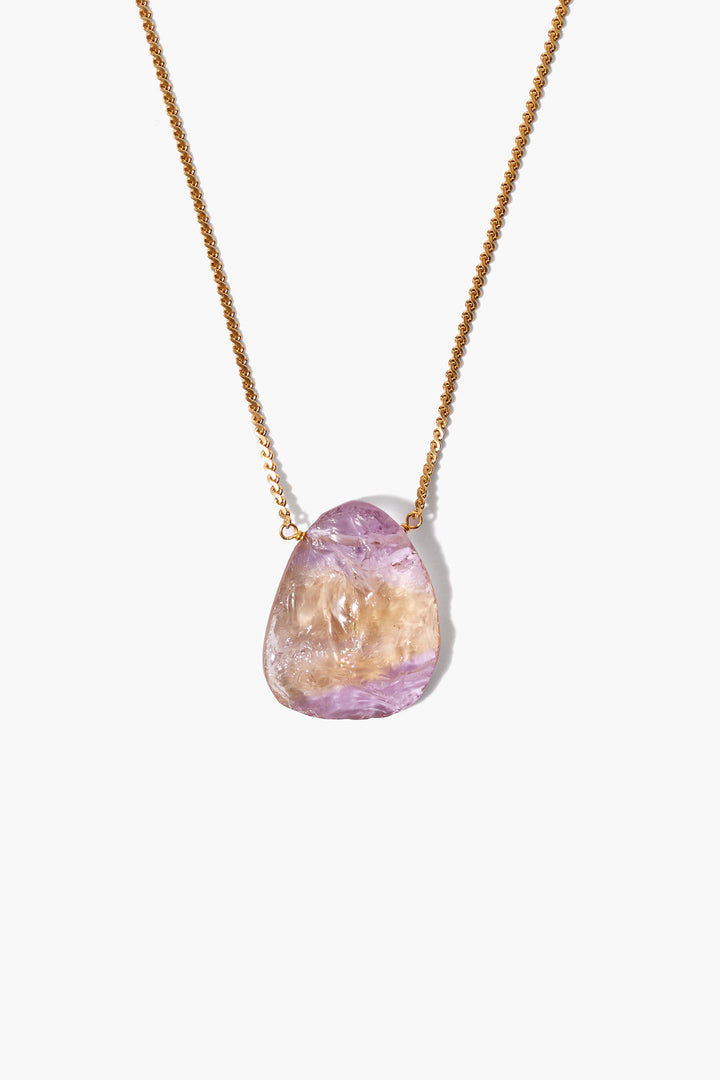 AMETHYST STONE GOLD NECKLACE - Kingfisher Road - Online Boutique