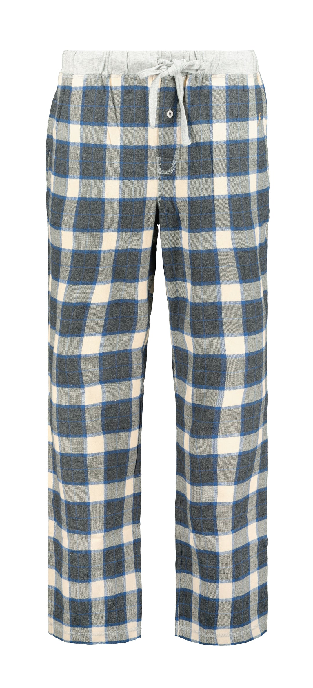NATURAL/BLUE STILLWATER CHECK FLANNEL PANT - Kingfisher Road - Online Boutique