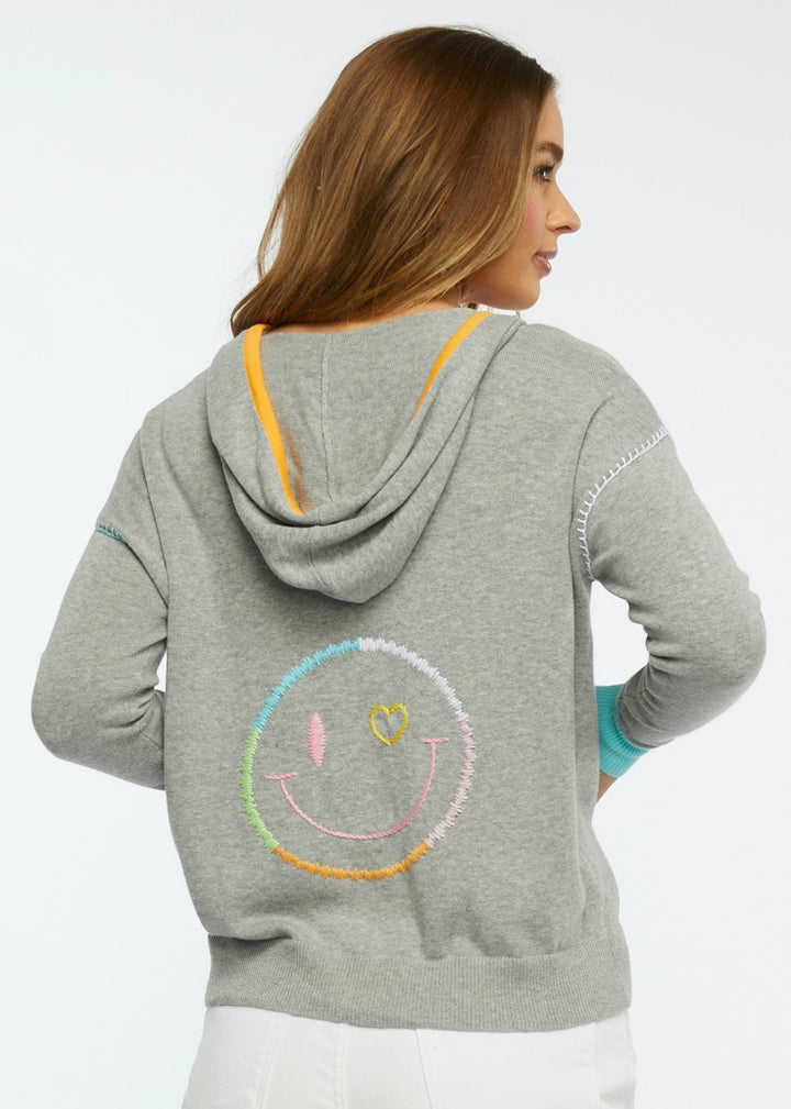 HAPPY FACE HOODIE-MARL - Kingfisher Road - Online Boutique