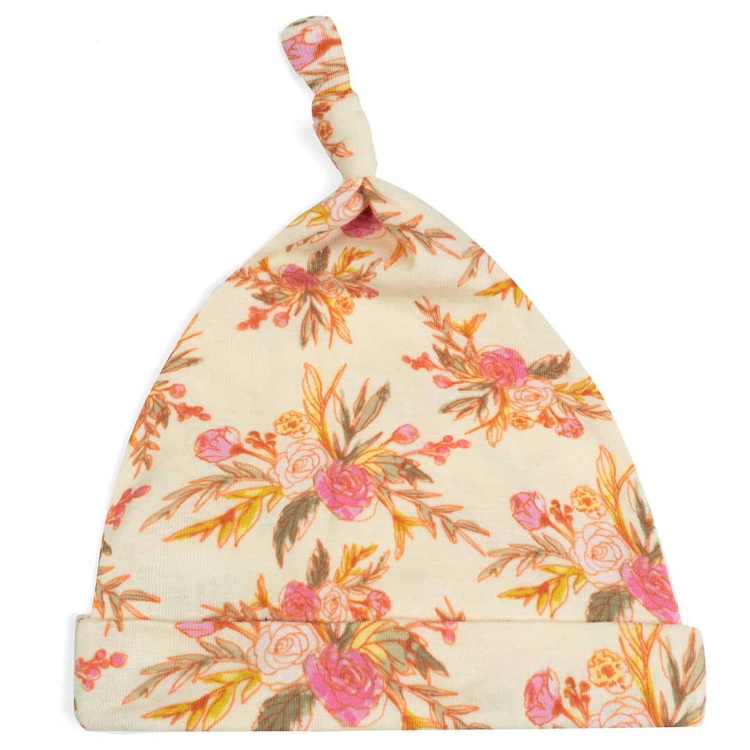 VINTAGE FLORAL ORGANIC KNOTTED HAT - Kingfisher Road - Online Boutique