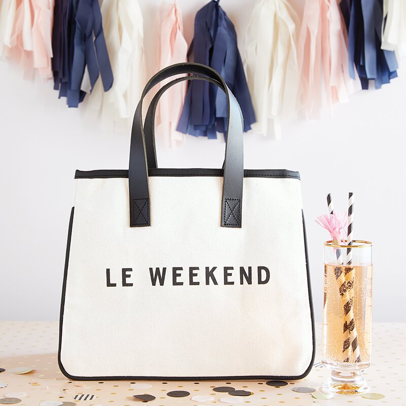 WEEKEND MINI CANVAS TOTE - Kingfisher Road - Online Boutique