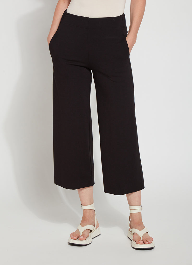 LEILA CROP RELAXED WIDE LEG - BLACK - Kingfisher Road - Online Boutique
