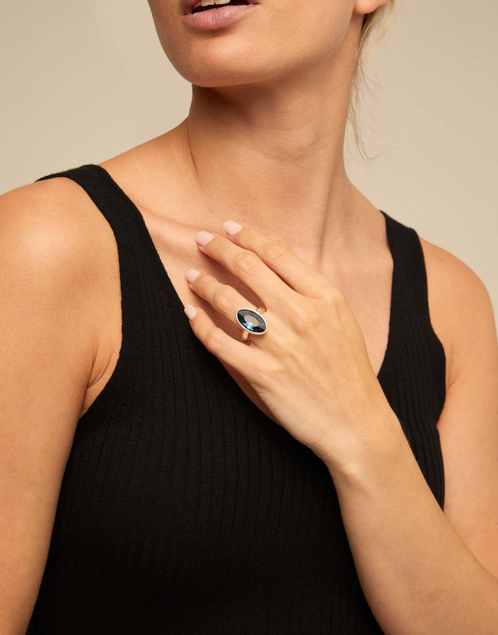 THE QUEEN RING - AZURE STONE - Kingfisher Road - Online Boutique