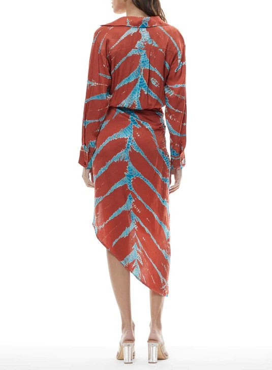 AIMEE DRESS-BROWN SAVANNAH WASH - Kingfisher Road - Online Boutique