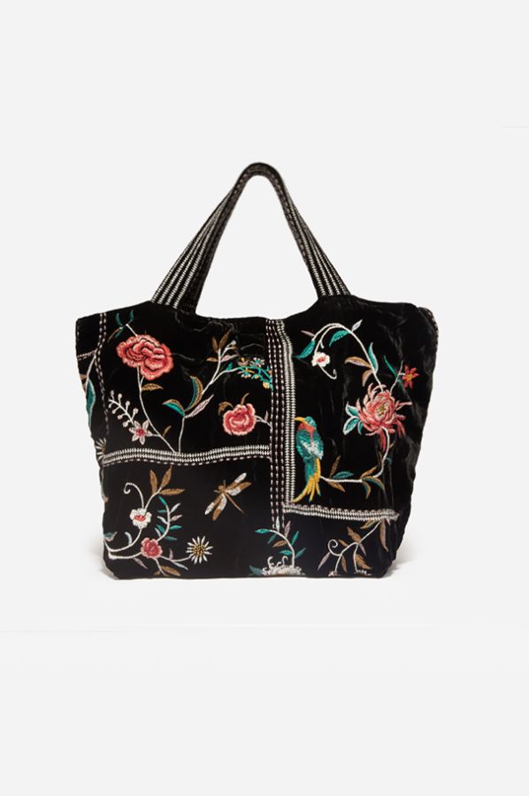 URIAH VELVET TOTE - Kingfisher Road - Online Boutique