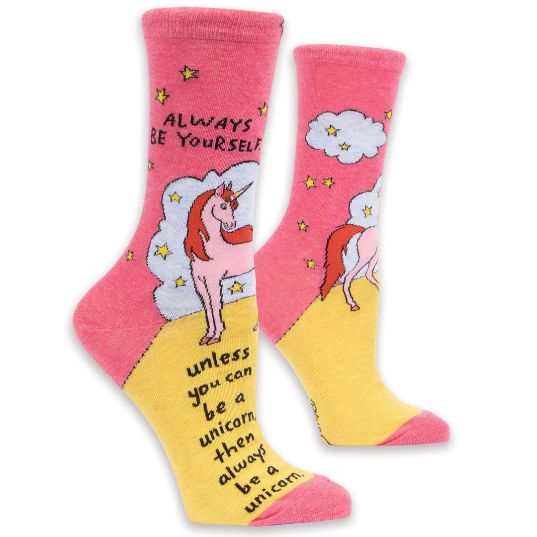 Always Be A Unicorn Crew Socks - Kingfisher Road - Online Boutique