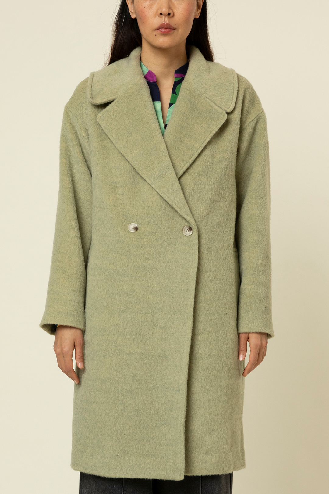 SANTI WOVEN COAT - VERT - Kingfisher Road - Online Boutique