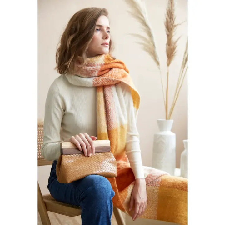 LINDA PLAID SCARF -YELLOW - Kingfisher Road - Online Boutique