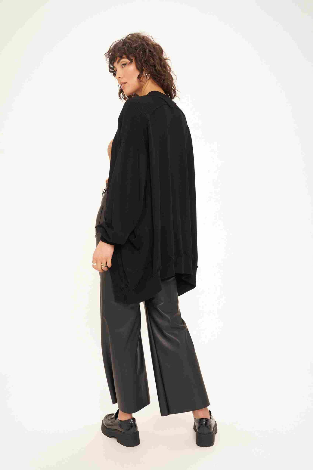 STILL DREAMING POCKET CARDI - BLACK - Kingfisher Road - Online Boutique