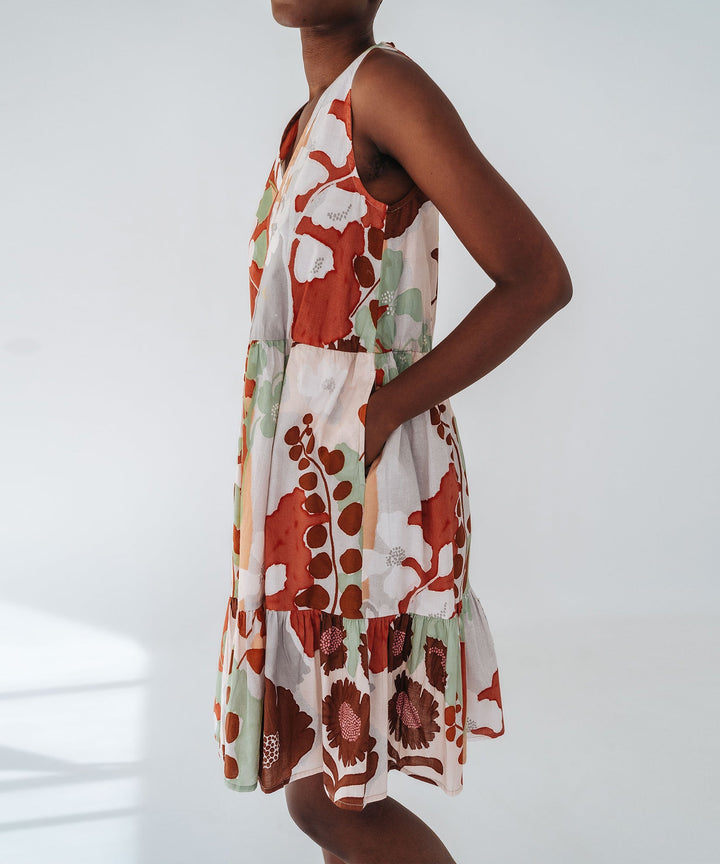 WILD FLORAL TIERED SUN DRESS - Kingfisher Road - Online Boutique