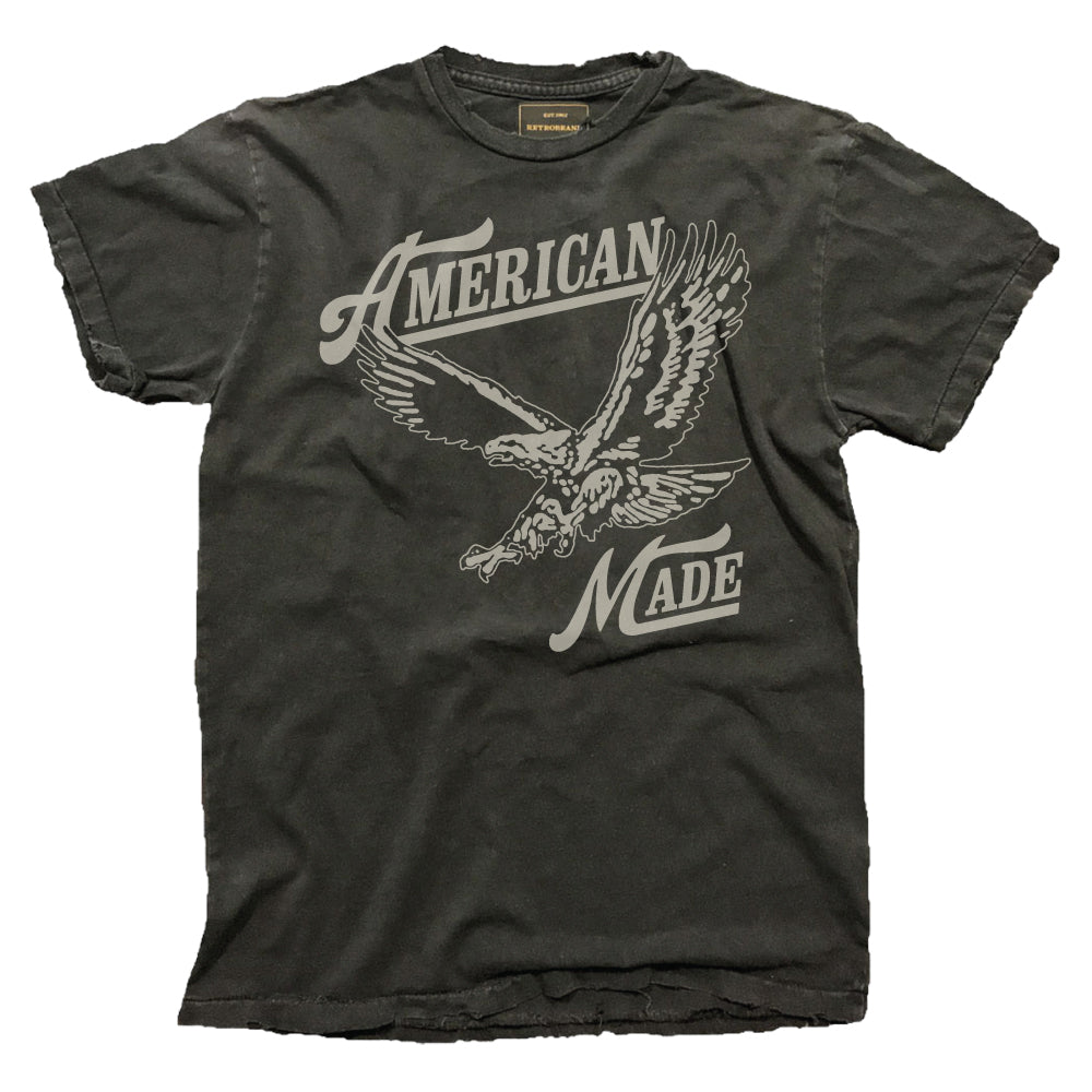 AMERICAN MADE TEE-VINTAGE BLACK - Kingfisher Road - Online Boutique