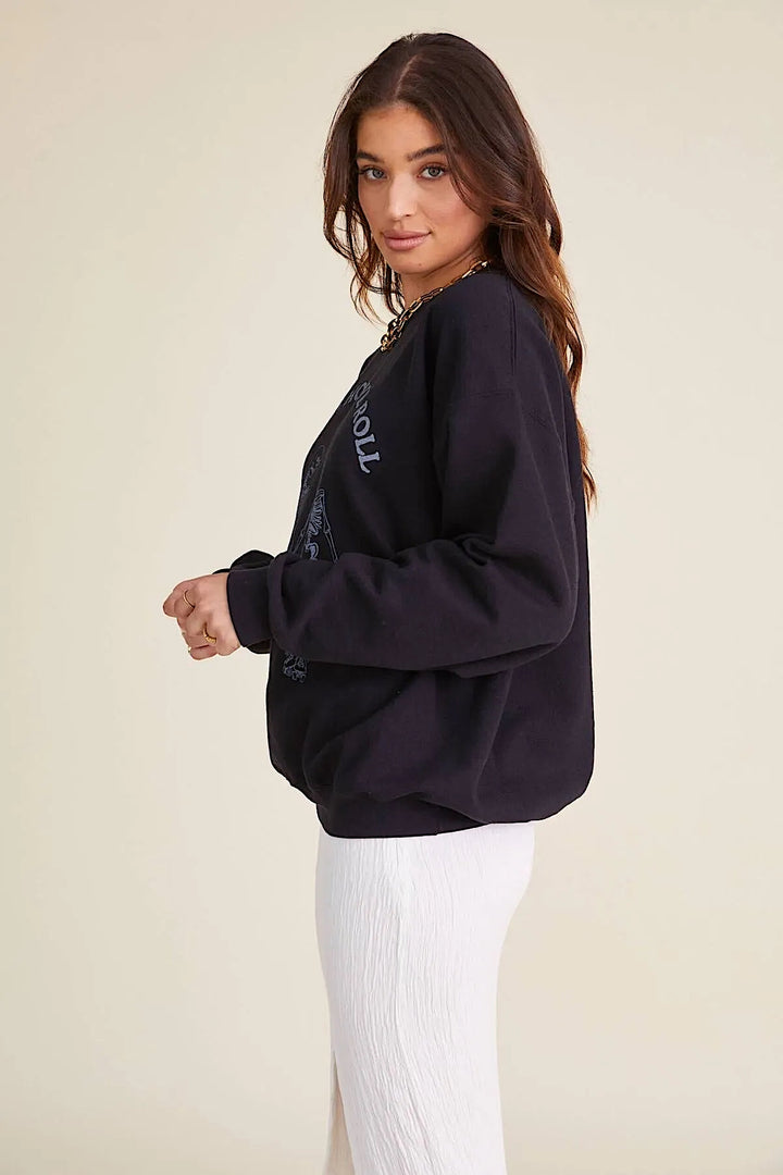 THIS IS HOW WE ROLL CREW SWEATSHIRT - Kingfisher Road - Online Boutique