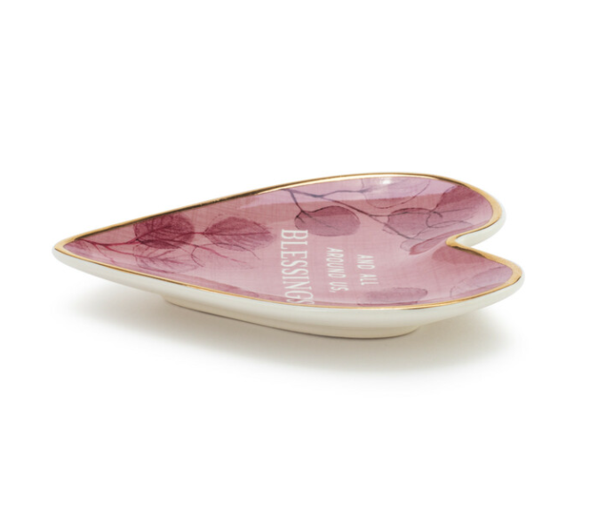 BLESSING ALL AROUND ART HEART TRINKET DISH - Kingfisher Road - Online Boutique