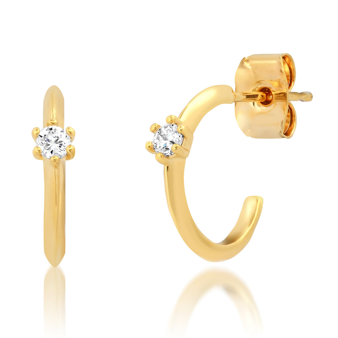 GOLD SOLITAIRE HUGGIES - Kingfisher Road - Online Boutique