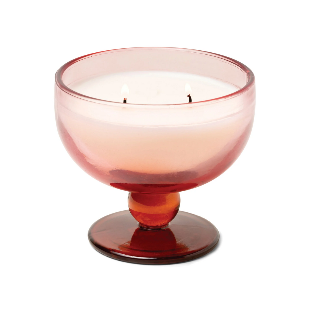 AURA ROSE & RED TINTED GLASS GOBLET - SAFFRON ROSE - Kingfisher Road - Online Boutique