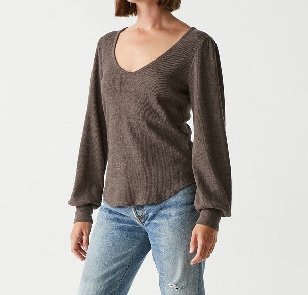 IDA PUFF SLEEVE TEE-JAVA - Kingfisher Road - Online Boutique