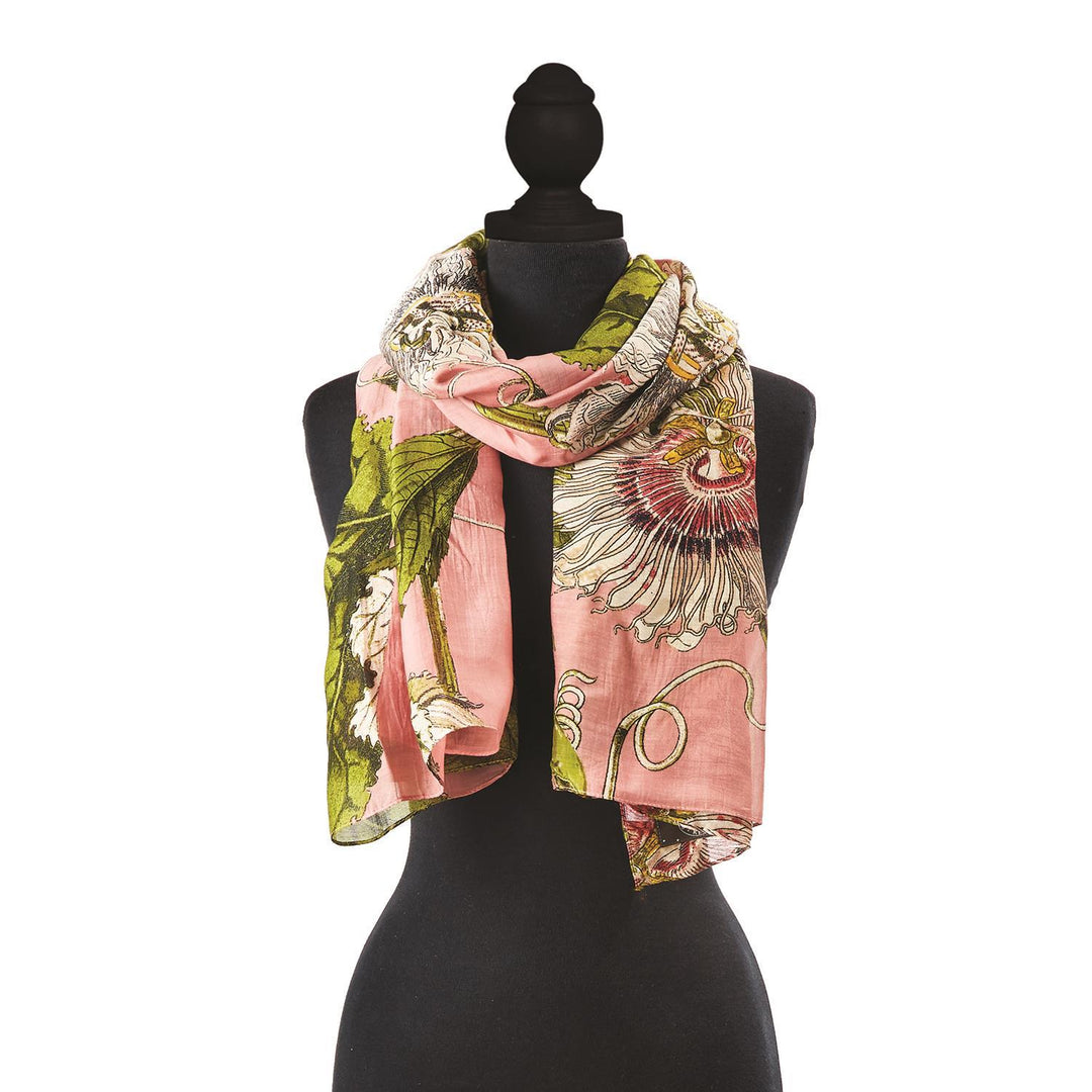 PASSION FLOWER  LIGHTWEIGHT PRINT SCARF - Kingfisher Road - Online Boutique